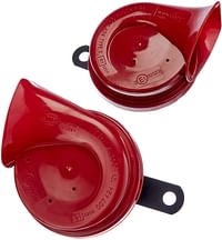 HELLA 007424801 Twin Trumpet High/Low Tone 12V Horn Kit with Bracket, Red
