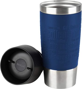 TEFAL K3082114 0.36 Litre Travel Mug , Blue, Stainless Steel/Plastic