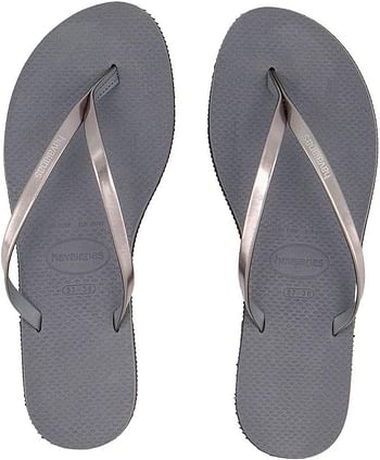 Havaianas Women's You Metallic Sandals, Stylish for City and Beach, Rubber, Waterproof, Lightweight, Slip-Proof 39-40 EU