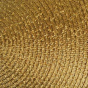 Dii Woven Placemats Collection Metallic Round Placemat Set, 15", Gold, 6 Piece