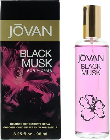 Jovan Black Musk Eau De Cologne for Women, 96 ml Multi color