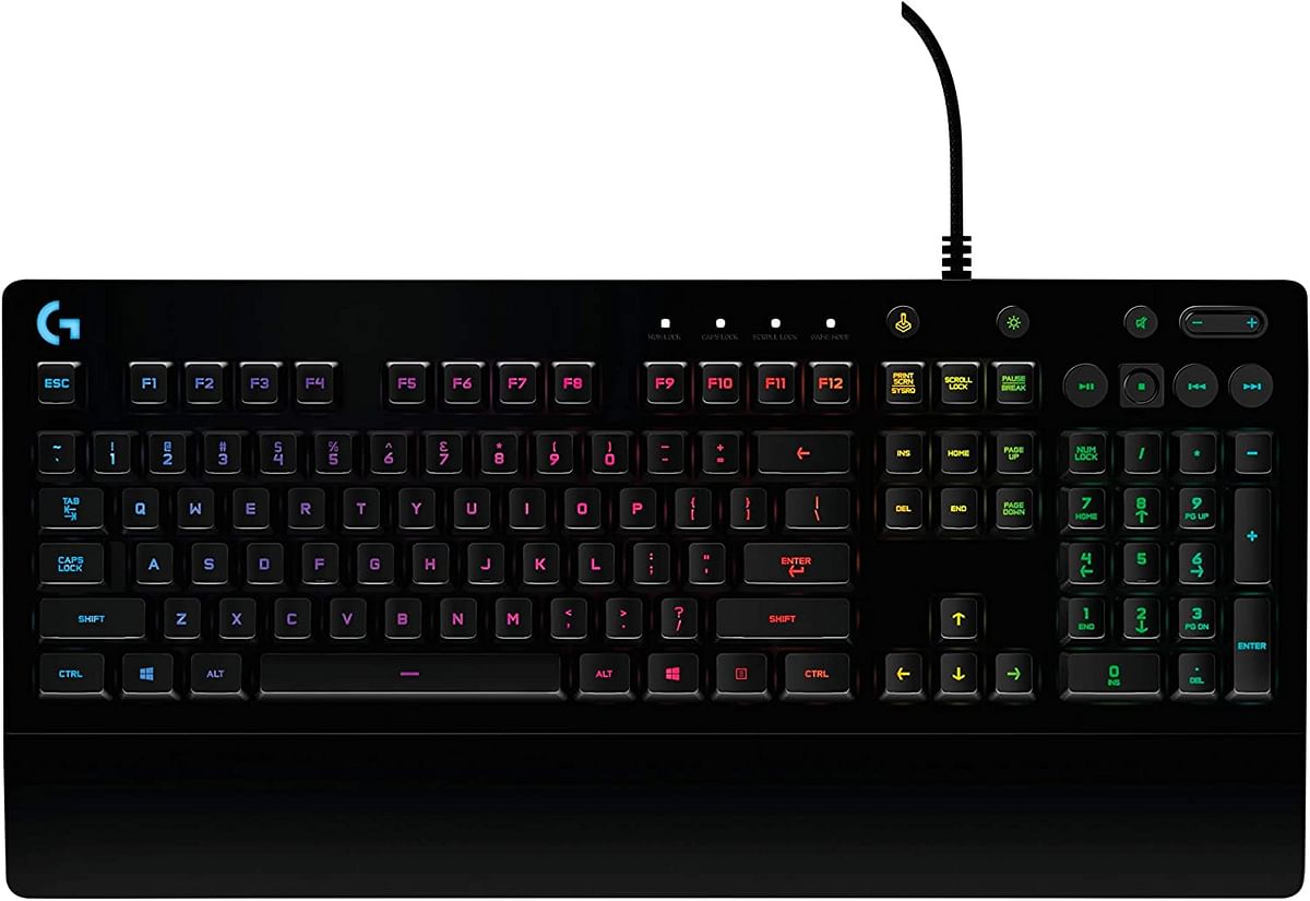 Logitech G213 Prodigy Gaming Keyboard, LIGHTSYNC RGB Backlit Keys, Spill-Resistant, Customizable Keys, Dedicated Multi-Media Keys, QWERTY UK Layout - Black