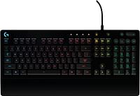 Logitech G213 Prodigy Gaming Keyboard, LIGHTSYNC RGB Backlit Keys, Spill-Resistant, Customizable Keys, Dedicated Multi-Media Keys, QWERTY UK Layout - Black