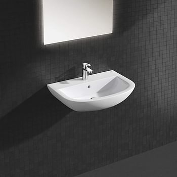 GROHE Bathroom Fixtures, Standart Spout Basin Mixer with Pop-up Waste - Bauloop Collection, 23335000-silver