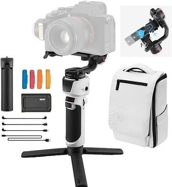 zhi yun Zhiyun Crane M3 Combo, Handheld 3-Axis Gimbal Stabilizer Compatible w/ Mirrorless Camera Smartphone Action Cams,Tripod Phone Clip Included /Multicolor/One Size(28 x 7.5 x 15.7 centimeters)