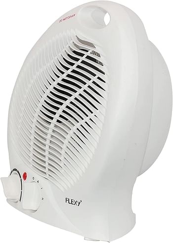 FLEXY Portable Heater for Home and Office | Small Space Heater with Adjustable Thermostat (2000W) White One size