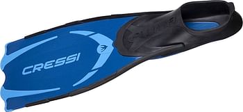 Cressi Adult Snorkeling Full Foot Pocket Fins Made with Advanced Technology - Pluma: Made in Italy Blue-Azure