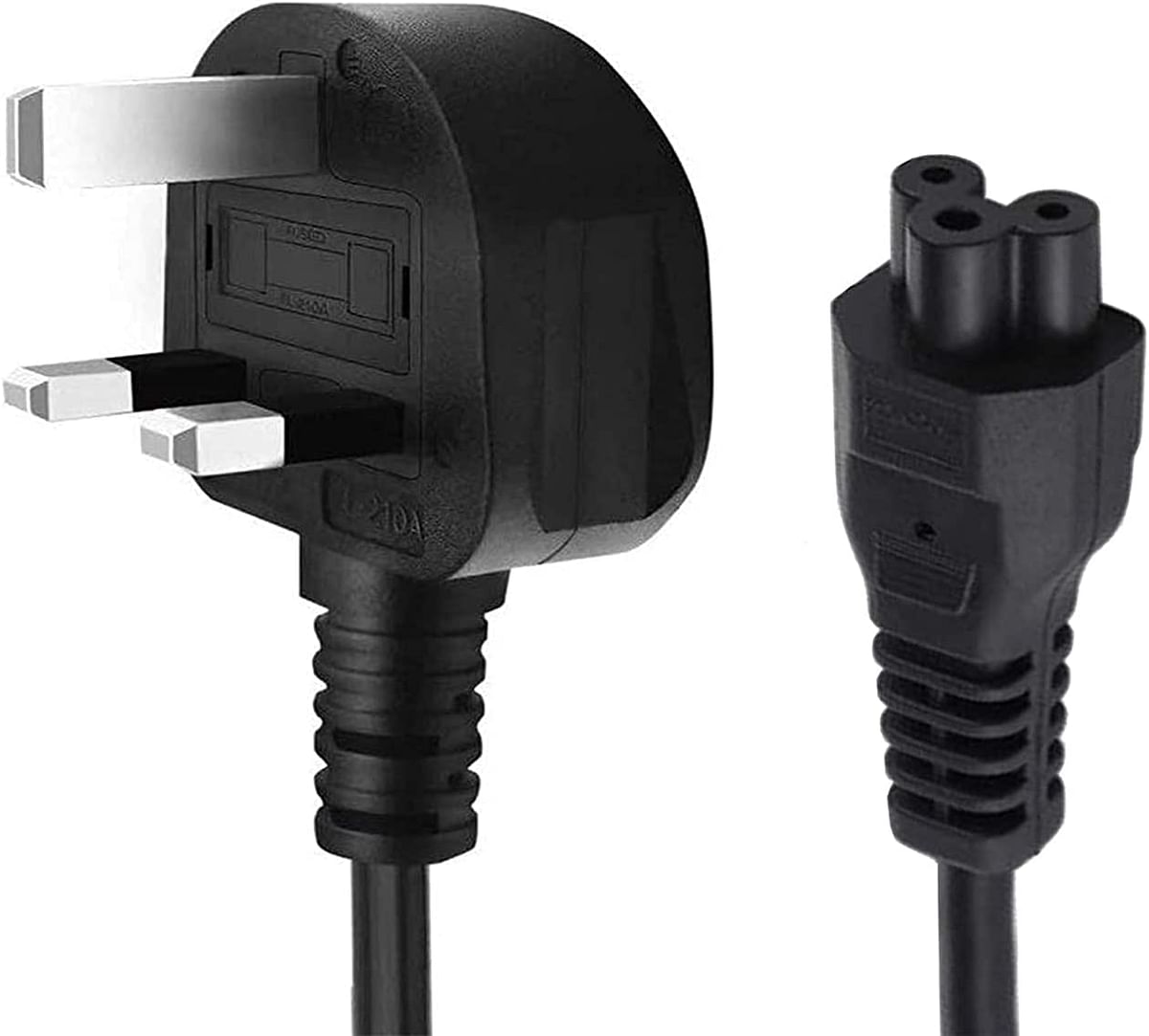 eWINNER Laptop Power Cable - UK plug to C5 3 pin Laptop power lead 1.5M Black