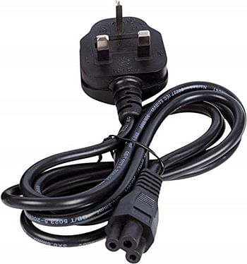 eWINNER Laptop Power Cable - UK plug to C5 3 pin Laptop power lead 1.5M Black