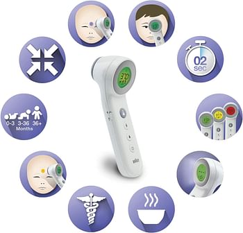 Braun BNT400 3-in-1 Forehead No Touch Thermometer White