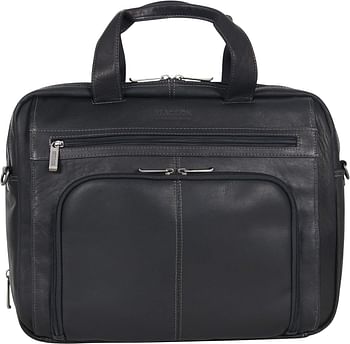 Kenneth Cole Reaction Out of The Bag - 5 to 6 1/2" Double Gusset Expandable Top Zip Portfolio Computer Case Black