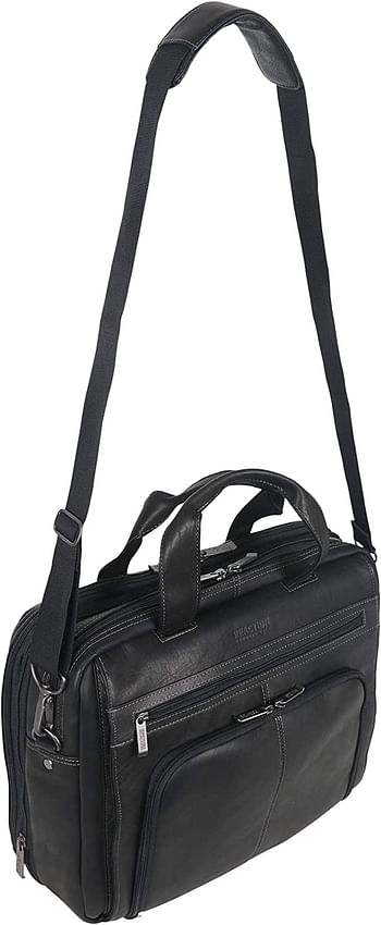 Kenneth Cole Reaction Out of The Bag - 5 to 6 1/2" Double Gusset Expandable Top Zip Portfolio Computer Case Black