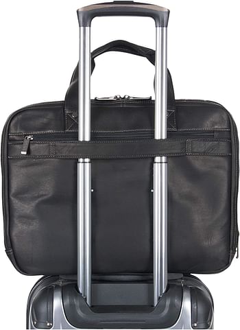 Kenneth Cole Reaction Out of The Bag - 5 to 6 1/2" Double Gusset Expandable Top Zip Portfolio Computer Case Black