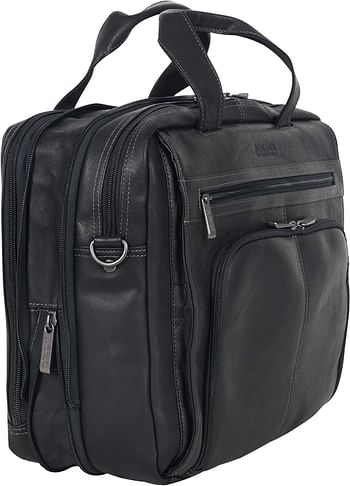 Kenneth Cole Reaction Out of The Bag - 5 to 6 1/2" Double Gusset Expandable Top Zip Portfolio Computer Case Black