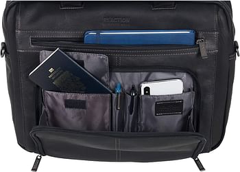 Kenneth Cole Reaction Out of The Bag - 5 to 6 1/2" Double Gusset Expandable Top Zip Portfolio Computer Case Black