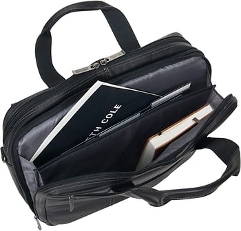 Kenneth Cole Reaction Out of The Bag - 5 to 6 1/2" Double Gusset Expandable Top Zip Portfolio Computer Case Black