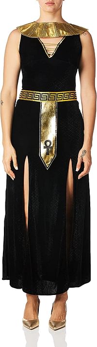 Dreamgirl Women's Exquisite Cleopatra Costume, Black/Gold, Small