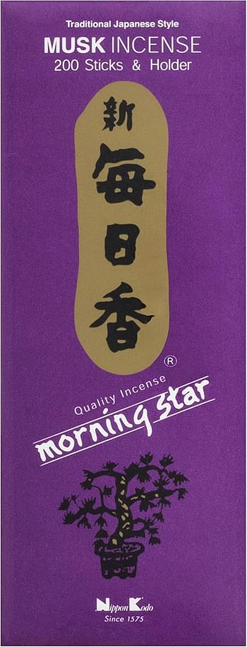 Nippon Kodo - Morning Star - Musk 200 Sticks and Holder