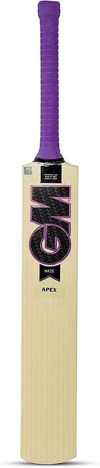 GM Haze Apex Kashmir Willow Cricket Bat with Cloth Cover on Face | Size-3 | Light Weight | Free Cover /Multi Color/One Size