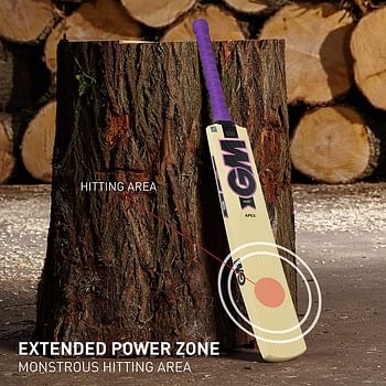 GM Haze Apex Kashmir Willow Cricket Bat with Cloth Cover on Face | Size-3 | Light Weight | Free Cover /Multi Color/One Size