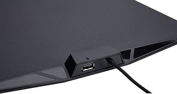 Corsair MM800 RGB Polaris Hard Surface Mousepad (15 Zone RGB Lighting, Low Friction Micro-Textured Surface, Built-In USB Pass-through Port, 350 x 260 x 5 mm) - Black