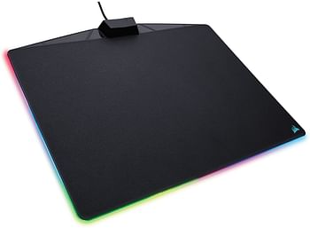 Corsair MM800 RGB Polaris Hard Surface Mousepad (15 Zone RGB Lighting, Low Friction Micro-Textured Surface, Built-In USB Pass-through Port, 350 x 260 x 5 mm) - Black