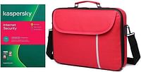 Laptop bag, Datazone shoulder bag 14.1 inch Red with Kaspersky Internet Security 4 Devices With 1 Year License 2021