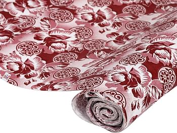 سجادة رفوف خزانة من البولي فينيل كلوريد بطباعة زهور من فن هومز على شكل درج خزانة ملابس للمطبخ من البولي فينيل كلورايد مقاس 5 متر (كستنائي)