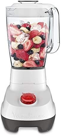 MOULINEX Uno 1.5 Litre Blender with 2 accessories, 450 Watts, White, Plastic, LM2B3127 Perfect mix/White