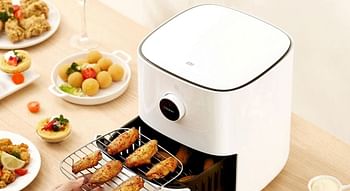 Xiaomi Mi Smart Air Fryer 3.5L – 100+ In-App Recipes, Automatic Heat And Time Control, 24H Timer, Multiple Modes Fry Ferment Bake Defrost [Official Uk] White, Bhr4857Hk