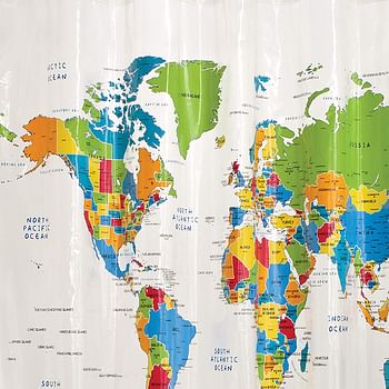 SKL Home The World Shower Curtain, Multi /One Size