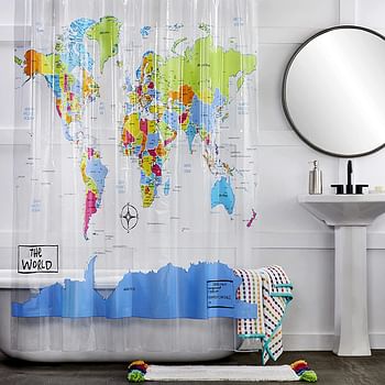 SKL Home The World Shower Curtain, Multi /One Size