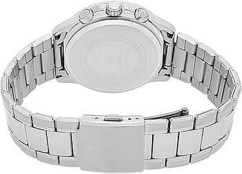 Casio Mens Analogue Quartz Watch With Stainless Steel Strap Mtp-1374D-2A, Silver & Black, Casual  35 millimeters