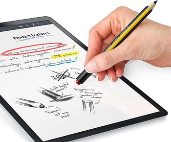 STAEDTLER Noris digital jumbo 180J 22. EMR Stylus with soft digital eraser. For digital writing, drawing and erasing on EMR equipped displays, yellow-black (check the compatibility list)