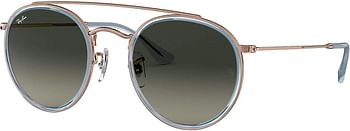Ray-Ban mens 0RB3647N Sunglasses (pack of 1) Blue on Copper-Grey Gradient/51 mm