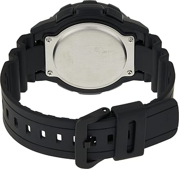 Casio Watch For Men Quartz , Analog-Digital Display and Resin Strap Aeq-100W-1Av, Black Band