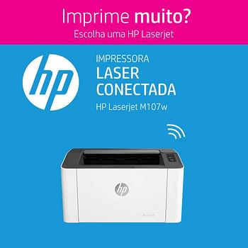 HP Laser 107w Wireless Office Printer - White AA AA