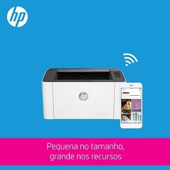 HP Laser 107w Wireless Office Printer - White AA AA