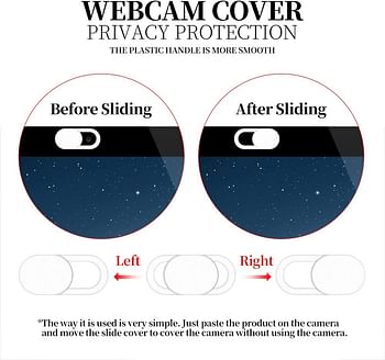 Laptop Camera Cover Slide (3 Pack) Webcam Cover Slider Stickers for Computer, MacBook Pro/Air, iPhone, Tablets, PC, iPad, iMac, Cell Phone, Echo Show, Privacy Blocker Sliding Shield,Anti-Spy Black