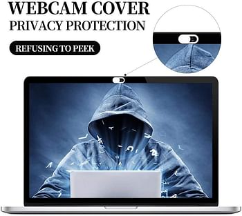 Laptop Camera Cover Slide (3 Pack) Webcam Cover Slider Stickers for Computer, MacBook Pro/Air, iPhone, Tablets, PC, iPad, iMac, Cell Phone, Echo Show, Privacy Blocker Sliding Shield,Anti-Spy Black