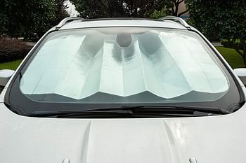 Amazn Basics UV Reflecting Foldable Front Windshield Sun Shade - 57"x28'', 2-MM Thickness