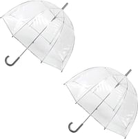 totes Women's Clear Bubble Umbrella Clear 2 Pack