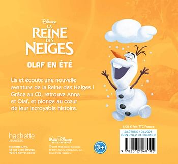 LA REINE DES NEIGES - Mon Histoire à Écouter - Livre CD - Olaf en été - Disney (French Edition)