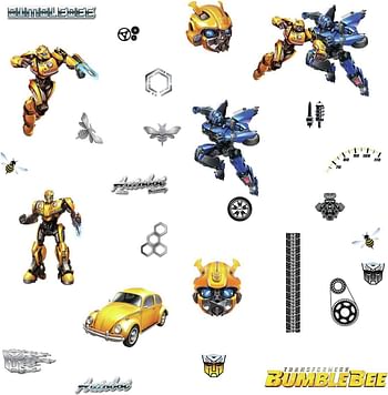 Roommates RMK3829SCS Transformers Bumblebee Peel And Stick Wall Decals/Multicolour