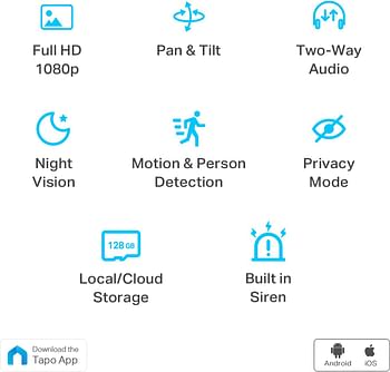 TP-Link Tapo Pan/Tilt Security Camera for Baby Monitor, Pet Camera w/ Motion Detection, 1080P, 2-Way Audio, Night Vision, Cloud & SD Card Storage, Works with Alexa & Google Home (Tapo C200)