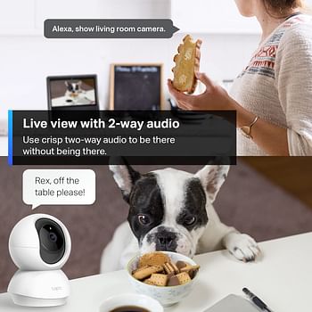 TP-Link Tapo Pan/Tilt Security Camera for Baby Monitor, Pet Camera w/ Motion Detection, 1080P, 2-Way Audio, Night Vision, Cloud & SD Card Storage, Works with Alexa & Google Home (Tapo C200)