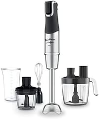 Moulinex InfinyForce Hand Blender with Accessories, Silver/Black, Stainless Steel/Plastic, DD95JD27