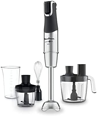 Moulinex InfinyForce Hand Blender with Accessories, Silver/Black, Stainless Steel/Plastic, DD95JD27