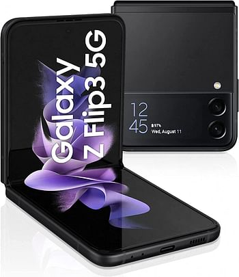 SAMSUNG Galaxy Z Flip3 5G Dual Sim Smartphone, 128Gb Storage And 8Gb Ram Phantom Black