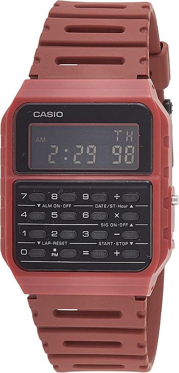 Casio Youth Wrist Watch Ca-53Wf-4Bdf, Red, 43.2×34.4×8.2mm